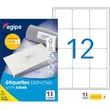 Etiquettes blanches permanentes 63,5x72 mm 100 feuilles photo du produit