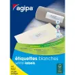 Etiquettes blanches permanentes 105,0x37,0 mm 500 feuilles photo du produit