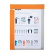Porte-bloc aimante PVC A4 orange photo du produit