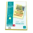 Sachet de 100 pochettes coin A4 en polypropyl&egrave;ne grain&eacute; standard - Jaune - Exacompta photo du produit