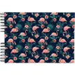 Album spirale 50p.blanc 32x22cm FLAMINGO photo du produit