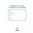 REGISTRE DES MOUVEMENTS DE TITRES photo du produit