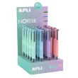Présentoir de 20 stylos à encre gel Nordik Collection - 5 couleurs pastel - Apli photo du produit