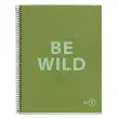 Notebook Be Eco Recyclé A4 Quadri. 5x5mm 80feuil. Olive photo du produit