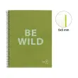 Notebook Be Eco Recyclé A5 Quadri. 5x5mm 80feuil. Olive photo du produit