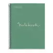 Notebook Eco Emotions Recycl&eacute; A4 Quadrill&eacute; 5 x 5 mm 80 feuilles Menthe - Miquel Rius photo du produit