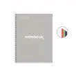 Notebook Emotions Rigide A4 Ligné 7mm 120feuil. 5coul. Gris photo du produit
