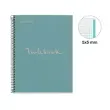 Notebook Eco Emotions Recyclé A4 Quadri. 5x5mm 80feuil. Bleu photo du produit