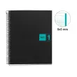 Cahier spirales souple - A5 - 5x5 - 80 pages - Noir photo du produit