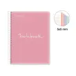 Cahier spirales souple - A4 - 5x5 - 120 feuilles - Rose photo du produit