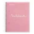 Notebook Emotions Souple A5 Lign&eacute; 7mm 120feuil. 5coul. Rose photo du produit