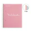 Notebook Emotions Souple A5 Lign&eacute; 7mm 120feuil. 5coul. Rose photo du produit
