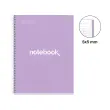 Notebook Emotions Rigide A4 Quadri. 5x5mm 80feuil. Lavande photo du produit