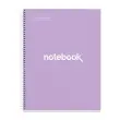 Notebook Emotions Rigide A4 Quadri. 5x5mm 80feuil. Lavande photo du produit