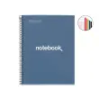 Notebook Emotions Rigide A4 Quadri. 5x5mm 120feuil. 5coul. Marine photo du produit
