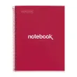Notebook Emotions Rigide A4 Quadrill&eacute; 5 x 5 mm 120 feuilles 5 couleurs Rouge - Miquel Rius photo du produit