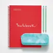 Notebook Emotions Rigide A4 Lign&eacute; 7mm 120feuil. 5coul. Rouge photo du produit