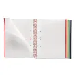 Notebook Emotions Rigide A5 Quadri. 5x5mm 120feuil. 5coul. Rouge photo du produit
