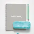 Notebook Emotions Rigide A4 Quadri. 5x5mm 80feuil. Gris photo du produit
