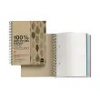Notebook Eco Design Recycl&eacute; A5 Lign&eacute; 7mm 120feuil. 4coul. Feuilles photo du produit