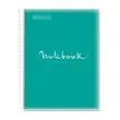 Notebook Emotions Souple A4 Quadri. 5x5mm 120feuil. 5coul. Turquoise photo du produit