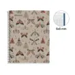 Notebook Eco Design Recyclé A4 Quadri. 5x5mm 80feuil. Butterfly photo du produit
