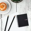 Notebook The Original Souple A6 Quadri. 5x5mm 140feuil. 4coul. Noir photo du produit