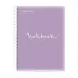 Notebook Emotions Souple A4 Ligné 7mm 120feuil. 5coul. Lavande photo du produit