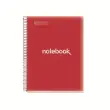 Cahier spirales souple - A4 - 5 x 5 - 80 pages - Rouge photo du produit
