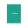 Notebook Emotions Souple A4 Quadrill&eacute; 5 x 5 mm 80 feuilles Turquoise - Miquel Rius photo du produit
