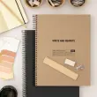 Notebook Eco Design Recyclé A4 Ligné 7 mm 120 feuilles 4 couleurs Kraft - Miquel Rius photo du produit