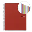 Notebook The Original Souple A5 Quadrillé 5 x 5 mm 200 feuilles 8 couleurs Rouge - Miquel Rius photo du produit