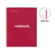 Notebook Emotions Rigide A4 Quadri. 5x5mm 80feuil. Rouge photo du produit