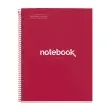 Notebook Emotions Rigide A4 Quadri. 5x5mm 80feuil. Rouge photo du produit