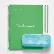Notebook Emotions Rigide A4 Quadrill&eacute; 5 x 5 mm 80 feuilles Vert - Miquel Rius photo du produit