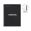 Notebook Emotions Rigide A4 Quadri. 5x5mm 80feuil. Noir photo du produit