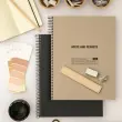 Notebook Eco Design Recyclé A5 Ligné 7mm 120feuil. 4coul. Kraft photo du produit