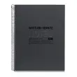 Notebook Eco Design Recycl&eacute; A4 Lign&eacute; 7mm 120feuil. 4coul. Noir photo du produit
