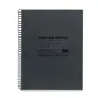 Notebook Eco Design Recycl&eacute; A5 Quadri. 5x5mm 120feuil. 4coul. Noir photo du produit