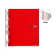 Notebook The Original Souple A5 Lign&eacute; 7mm 200feuil. 8coul. Rouge photo du produit