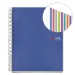 Notebook The Original Souple A4 Quadrillé 5 x 5 mm 200 feuilles 8 couleurs Bleu - Miquel Rius photo du produit
