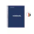 Notebook Emotions Souple A4 Lign&eacute; 7mm 120feuil. 5coul. Marine photo du produit