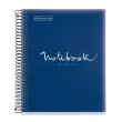 Notebook Emotions Souple A5 Quadri. 5x5mm 120feuil. 5coul. Marine photo du produit