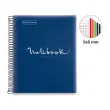 Notebook Emotions Souple A5 Quadri. 5x5mm 120feuil. 5coul. Marine photo du produit