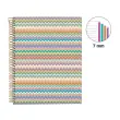 Notebook Lifestyle Rigide A5 Ligné 7mm 120feuil. 4coul. Zigzag photo du produit