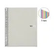 Notebook The Original Souple A4 Lign&eacute; 7mm 200feuil. 8coul. Gris photo du produit