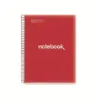 Notebook Emotions Souple A5 Quadrillé 5 x 5 mm 120 feuilles 5 couleurs Rouge - Miquel Rius photo du produit