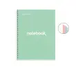 Notebook Emotions Rigide A4 Ligné 7 mm 120 feuilles 5 couleurs Menthe - Miquel Rius photo du produit