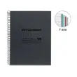 Notebook Eco Design Recycl&eacute; A5 Lign&eacute; 7mm 120feuil. 4coul. Noir photo du produit
