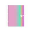 Notebook Aurora Souple A4 Quadrillé 5 x 5 mm 120 feuilles 4 couleurs - Miquel Rius photo du produit